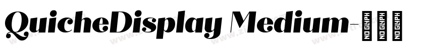 QuicheDisplay Medium字体转换 QuicheDisplay Medium字体转换